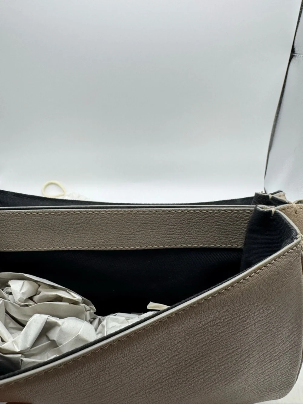 See By Chloé Hana Large Leather Suede Crossbody Bag Motty Grey Gold Hardware